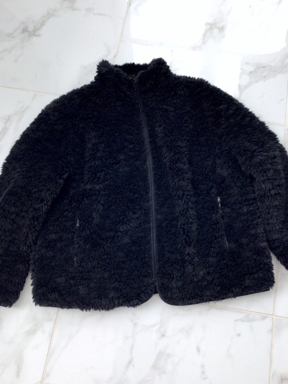 NWT Faux Fur Zip Up Mock Neck Jacket SKIMS (Sold Out) M - Picture 11 of 16